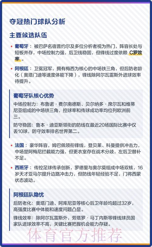 世界杯夺冠热门安全预测